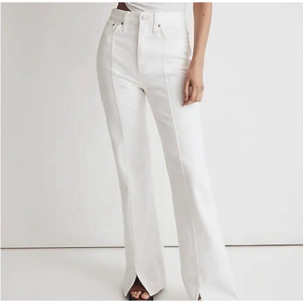 Madewell Front Slit Baggy Flare Jeans